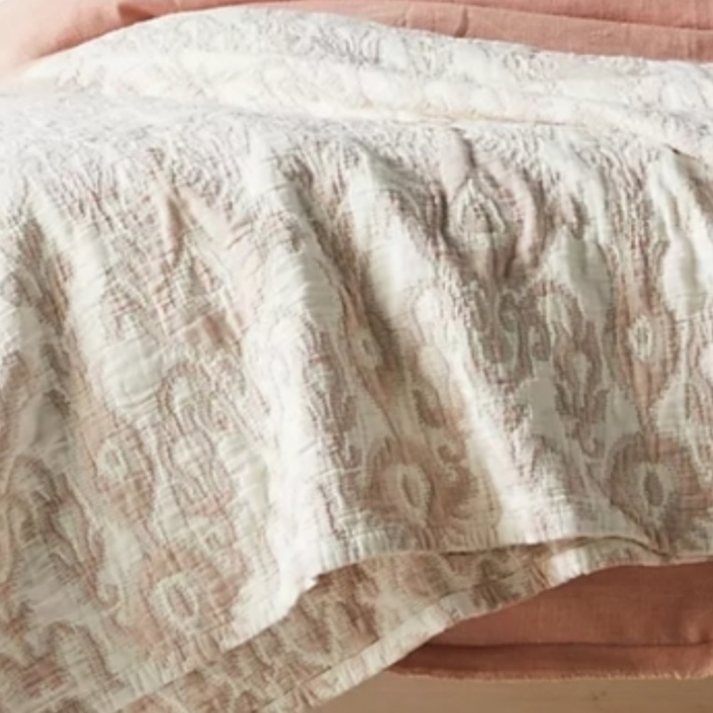 NWT Anthropologie Joslyn woven damask queen blanket - Picture 6 of 10